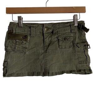 VINTAGE GARAGE‎ Y2K KAKI CARGO MINI SKORT SIZE 01